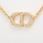 Christian Dior Rhinestone Gold Necklace Costume Jewellery